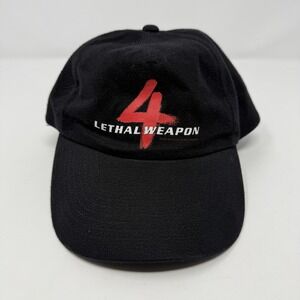 Vintage Lethal Weapon 4 Hat Cap Snap Back Black Movie Promo Embroidered Mens 90s